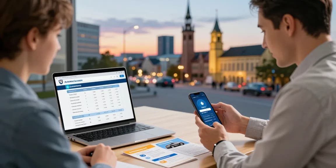 Autoversicherung in Dortmund Beratung über WhatsApp mit einem freundlichen Berater in urbaner Umgebung