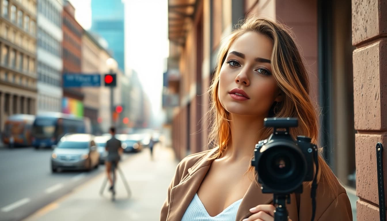 Fotograf für Tinder München: Professioneller Fotograf beim Erstellen von ansprechenden Tinder-Profilbildern in München.