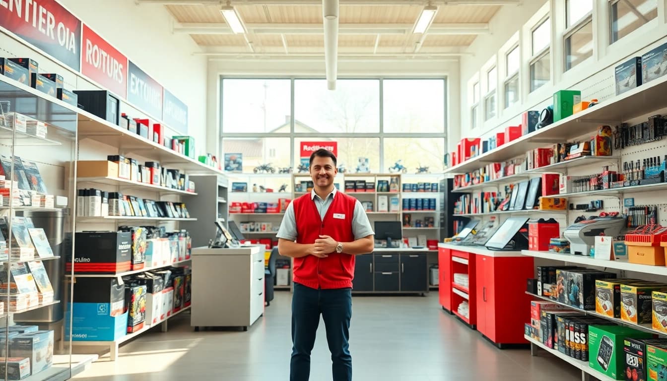Botland Elektronikprodukte in einem einladenden Geschäftsumfeld anzeigen