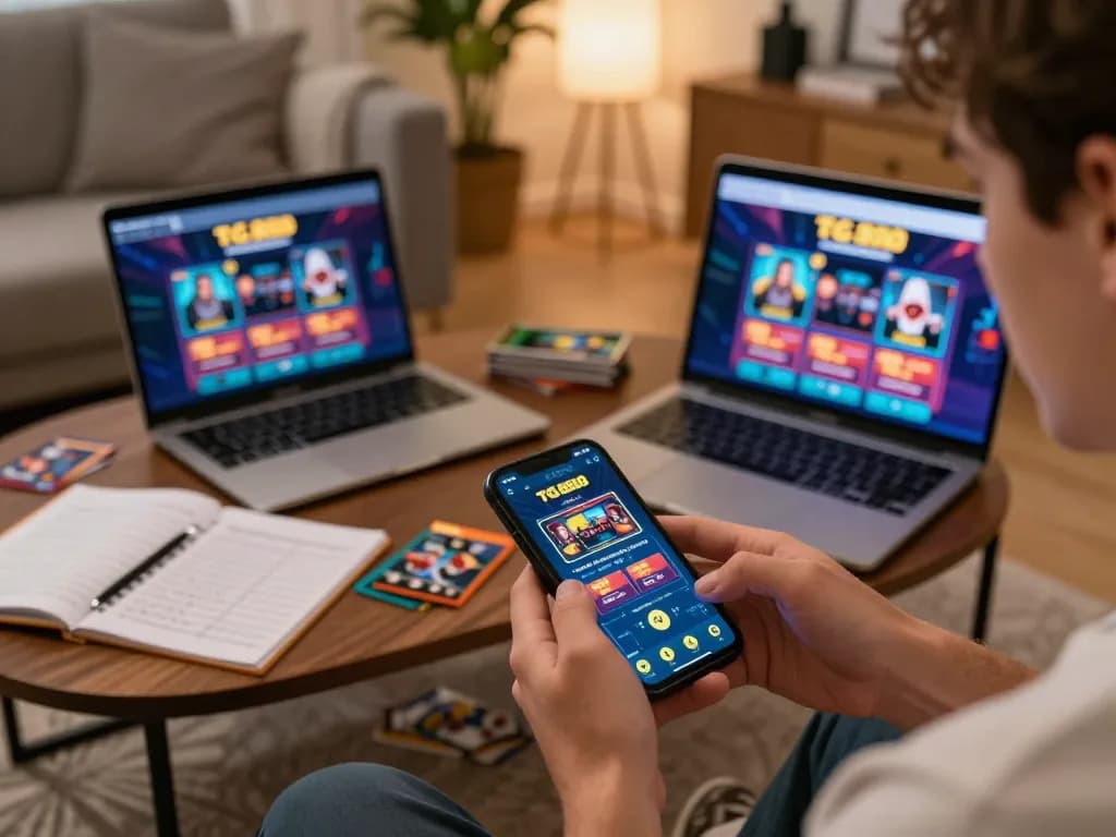 Engaging gameplay on tg 88 smartphone app in a cozy home environment with strategic notes