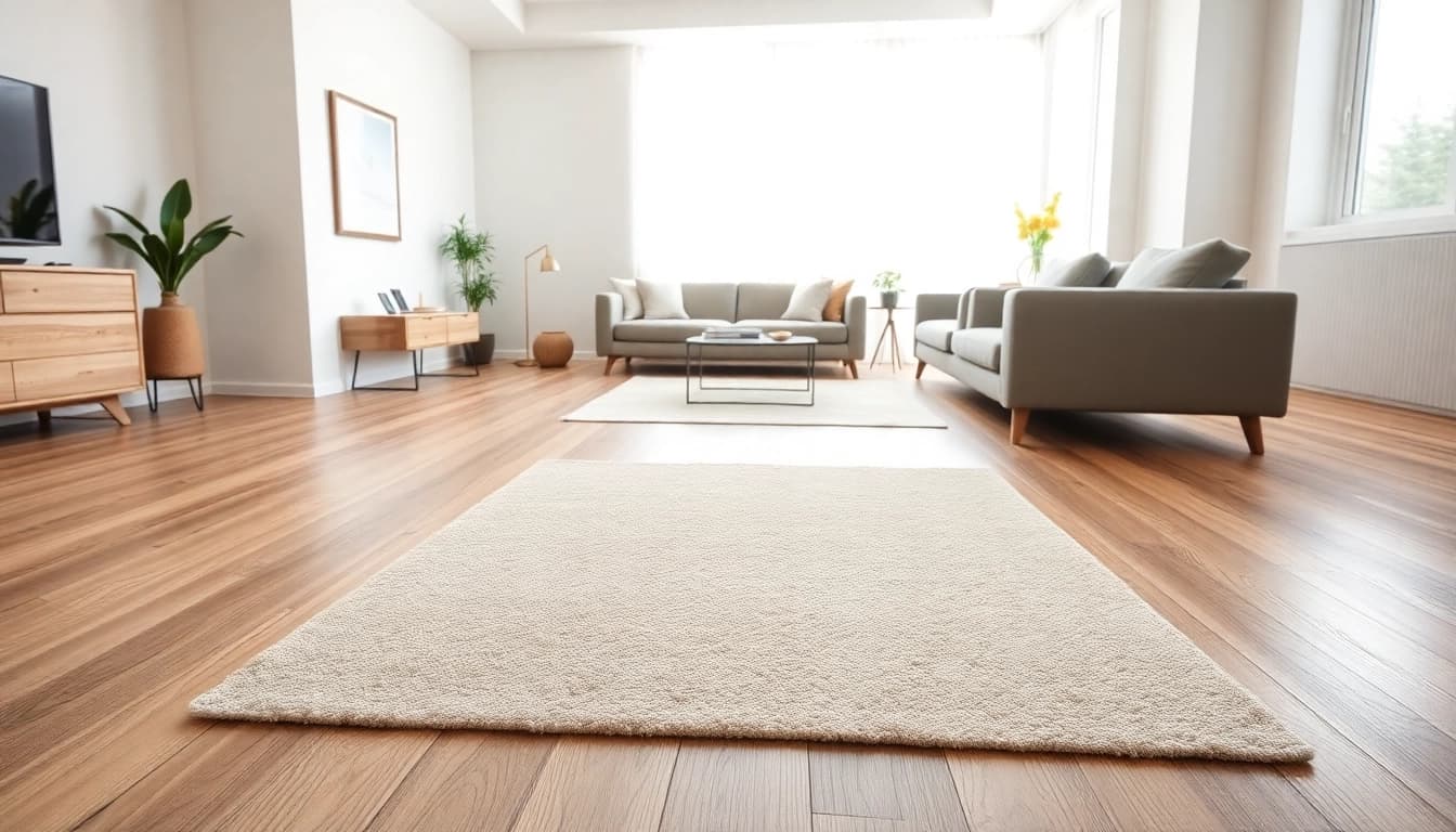 Modern interior with diverse flooring options displaying flooring types luxuriously.