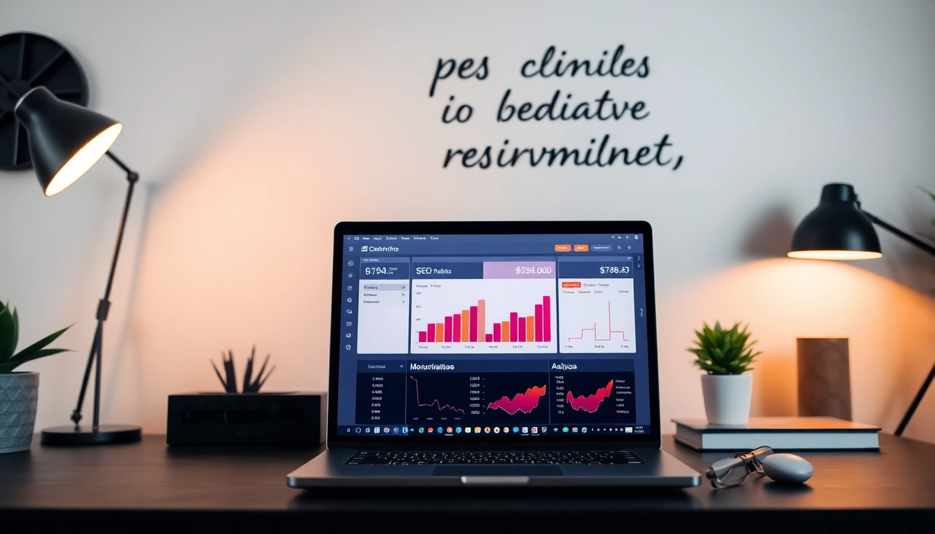 Analyze SEO.my strategies effectively with a sleek workspace and analytics display.