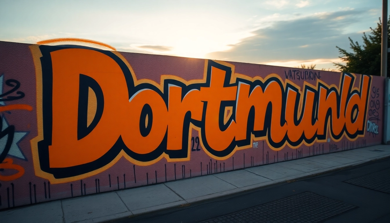 Vibrantes Graffiti Dortmund, das urbanen Einfluss und kreative Energie festhält.