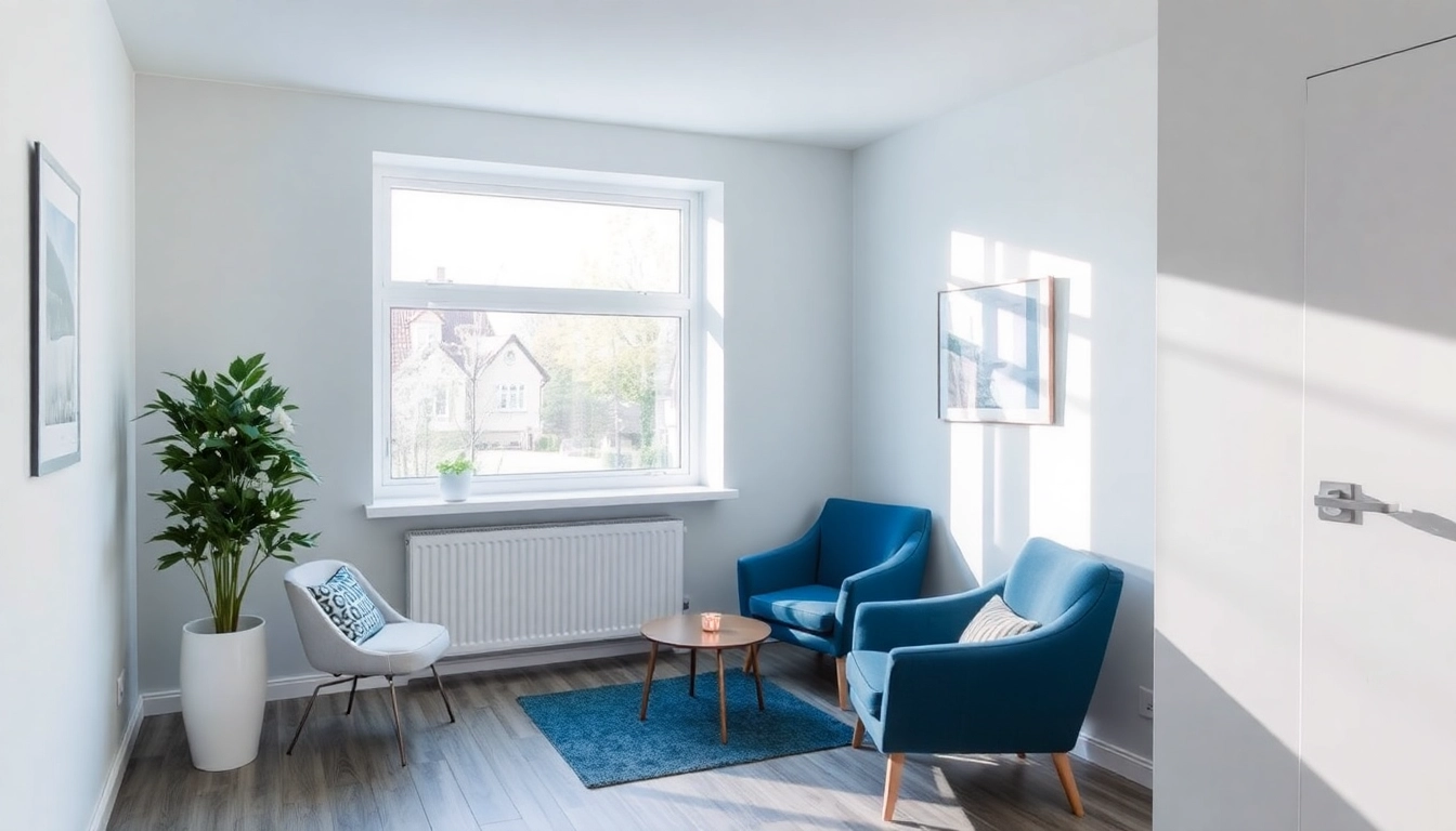 Professionelle Pflegeberatung Köln mit einem freundlichen Berater in einem einladenden Raum.