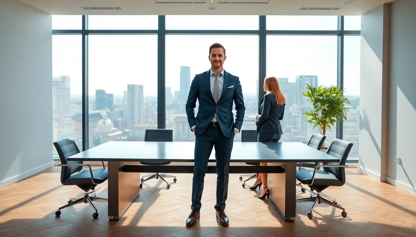 Immobilienmakler Frankfurt Eschersheim berät Kunden in stilvollem Büro.