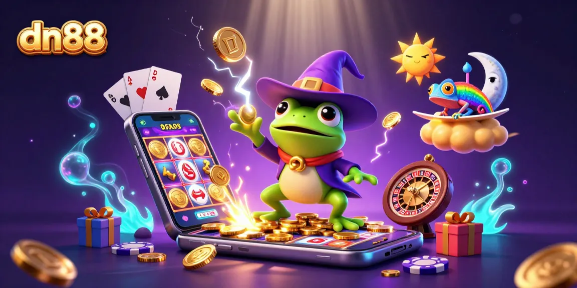 Spin the reels with dn88 and experience a storm of winnings in this dynamic scene.