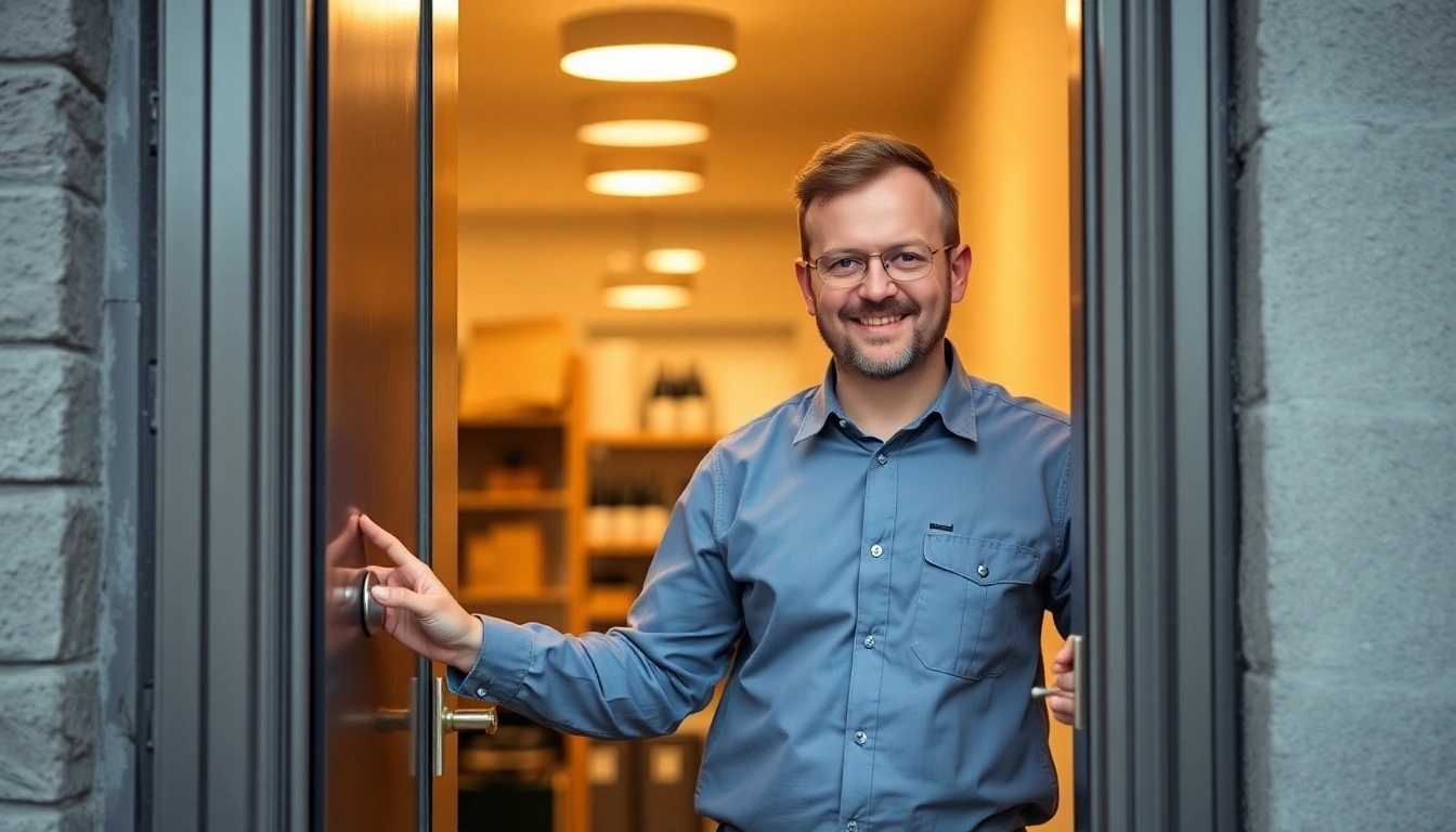 Der Schlüsseldienst Karlsruhe öffnet beschädigungsfrei eine Tür mit professioneller Technik.