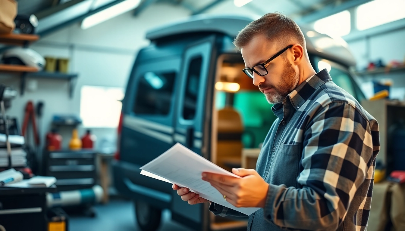 Wohnmobil Gutachten: Expert’s inspection process in professional setting.