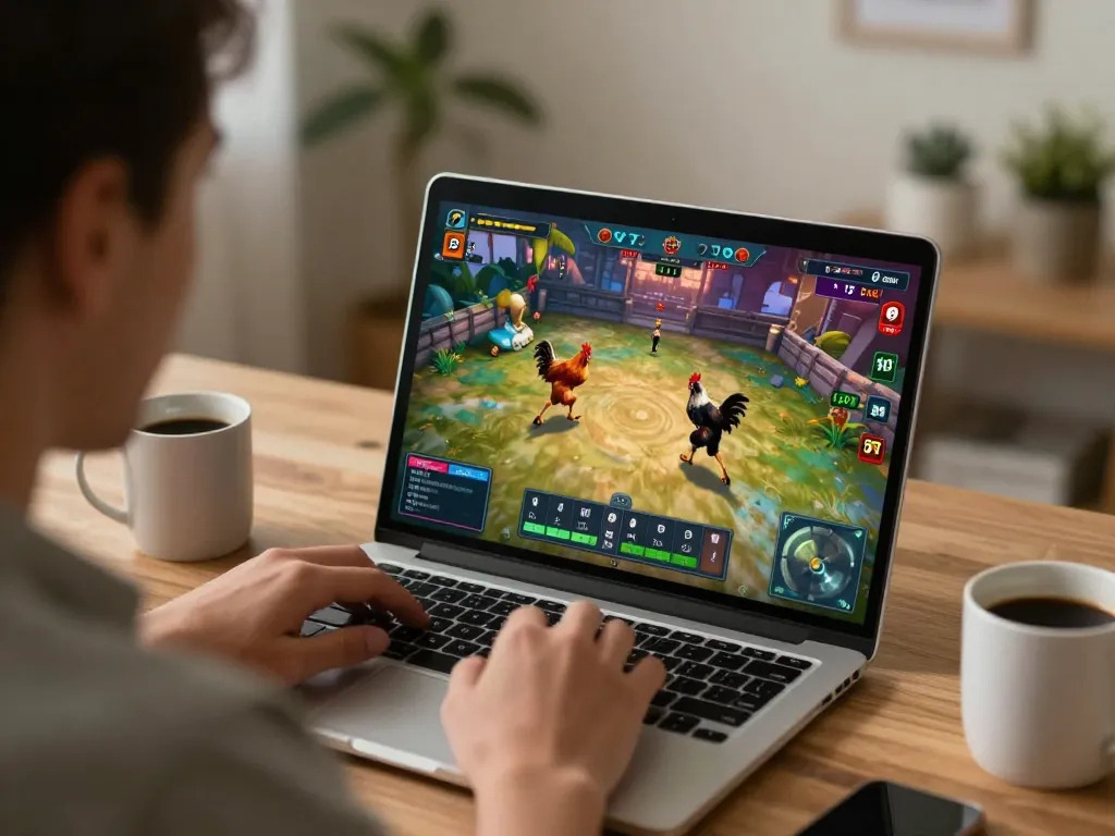 Engaging in intense chicken fighting matches on đá gà 789win gaming platform.