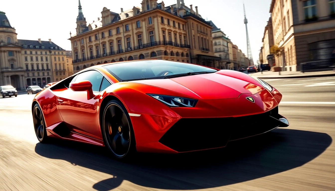 Lamborghini PPF München schützt diese glänzende Luxuskarosserie vor Kratzern und Schäden.