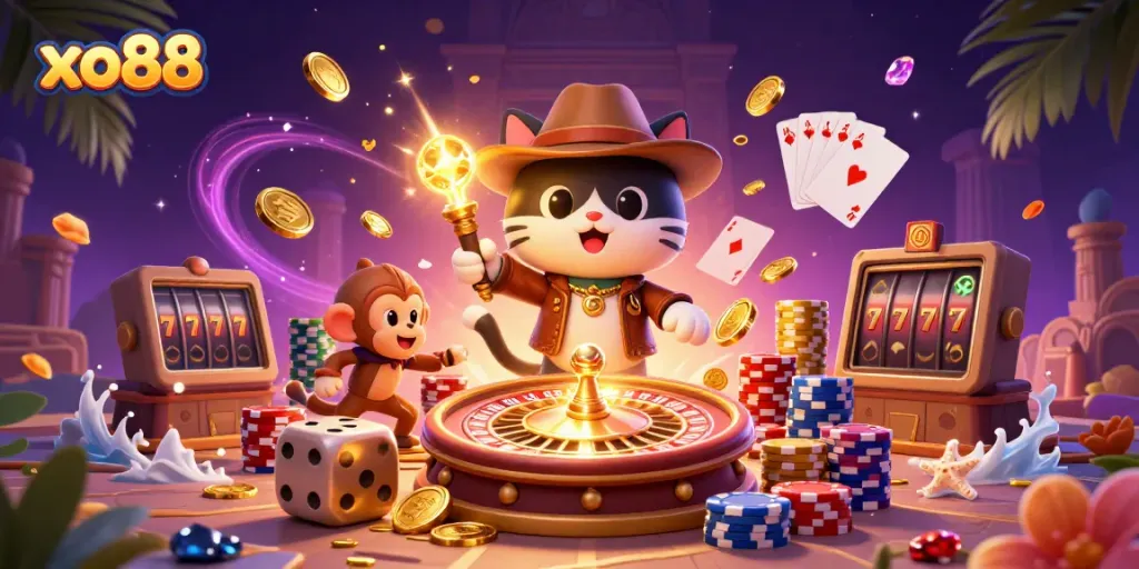 Experience thrilling gameplay at xo88 with vibrant casino elements and an adventurous atmosphere.