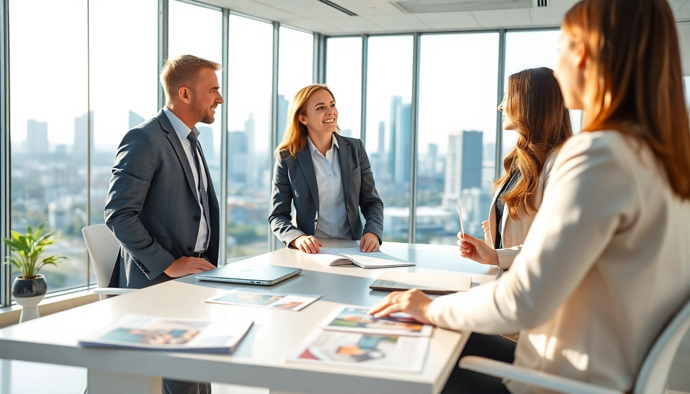Immobilienmakler Frankfurt Sachsenhausen berät Kunden in einem modernen Büro.
