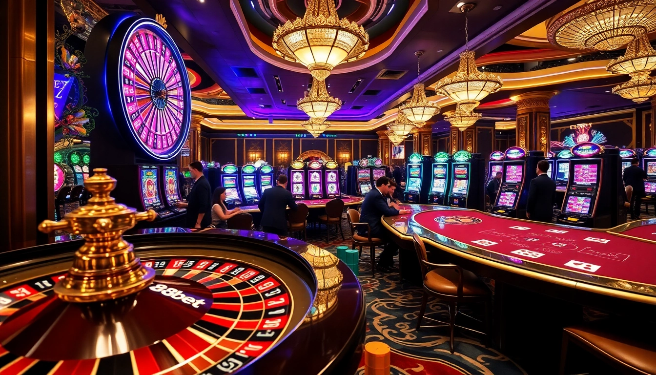 Experience the thrill of winning at 88bet with an elegant casino setting featuring dynamic gaming elements.