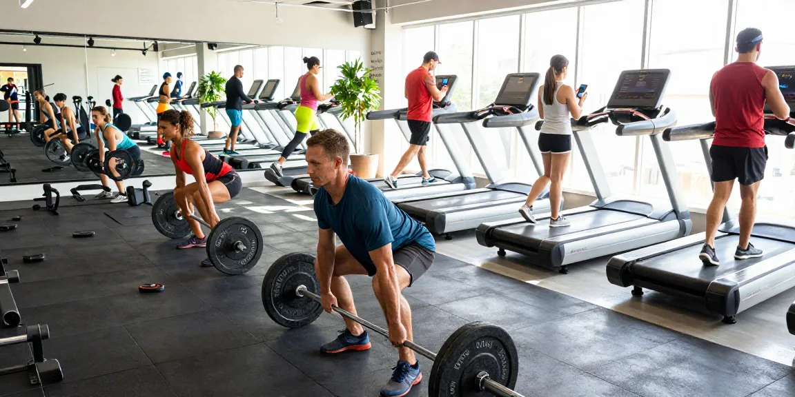 Erfahrungen mit dem Selliza Shop: Fitness-Community in einem modernen Gym bei intensiven Trainingseinheiten.