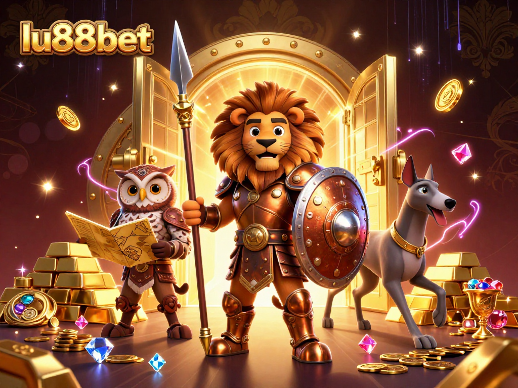 Experience thrilling wins at lu88bet with a 3D illustration of exciting casino adventures.