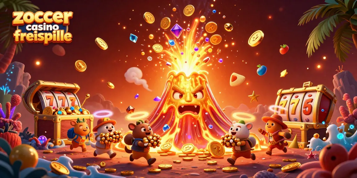 Experience thrilling zoccer casino freispiele with this vibrant 3D illustration capturing excitement and treasure.