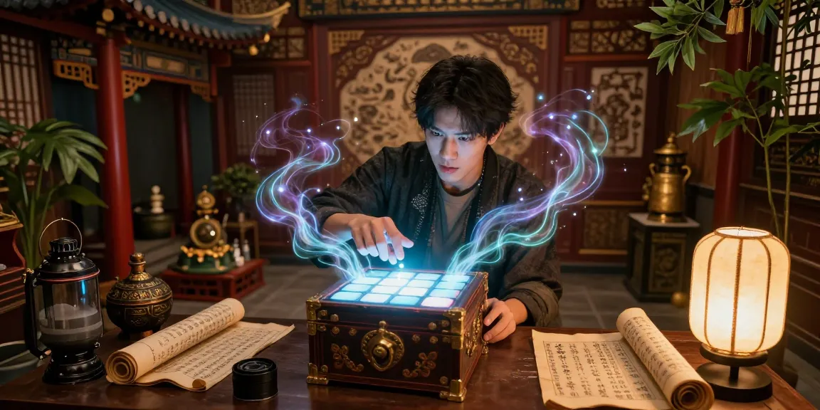 Player experiencing rokok88 in The Orient Play's immersive setting with Eastern architecture and glowing artifacts.