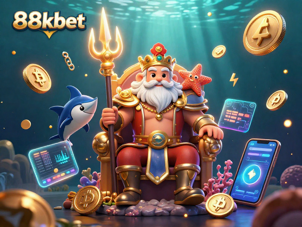 Join the exhilarating world of 88kbet with Neptune and vibrant casino elements!
