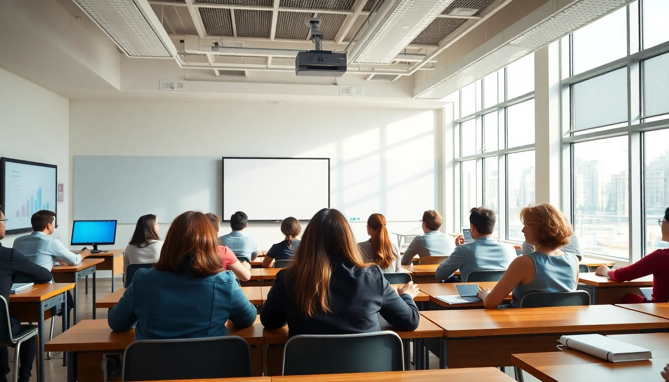 Interaktive EU Quiz Atmosphäre im Klassenzimmer mit lebendigen Farben und engagierten Schülern.