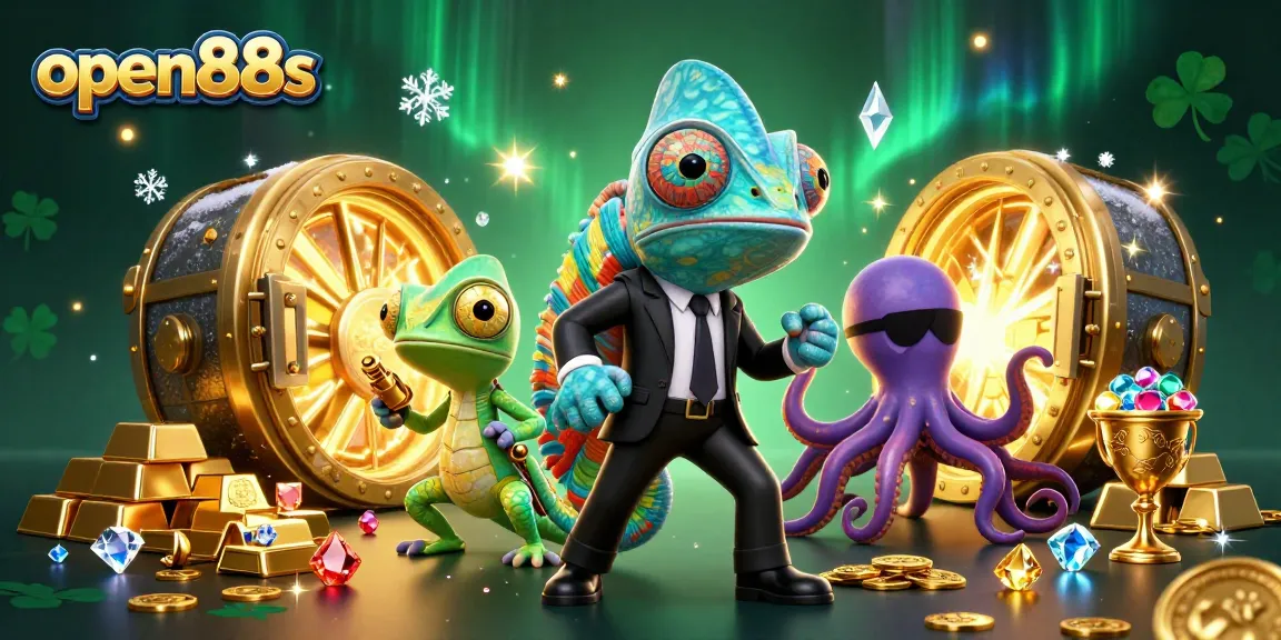Experience thrilling wins with open88s, as exciting characters explore a vibrant casino treasure world.