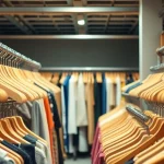 Kleiderbügel Großhandel mit verschiedenen Designs und Materialien in einer kreativen Darstellung.