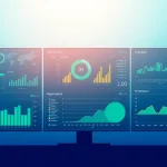 Visualisierung des Web-Rangs mit einem modernen Dashboard zur Überwachung von Website-Performancedaten.