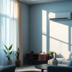 Efficient Klimaanlage kosten display in a beautifully designed living room.
