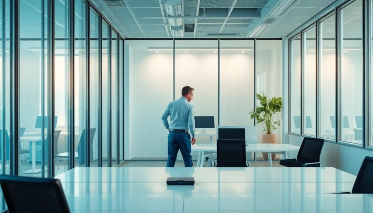 Büroreinigung in Münster: Professionelles Reinigungsteam sorgt für saubere Büros und strahlende Fenster.
