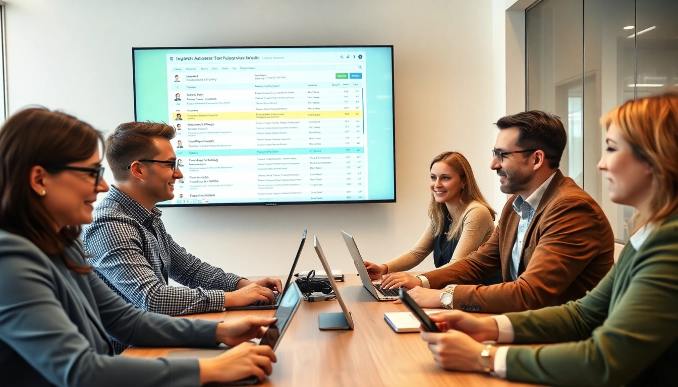 Löschdienst-Team analysiert negative Bewertungen in modernem Büro.