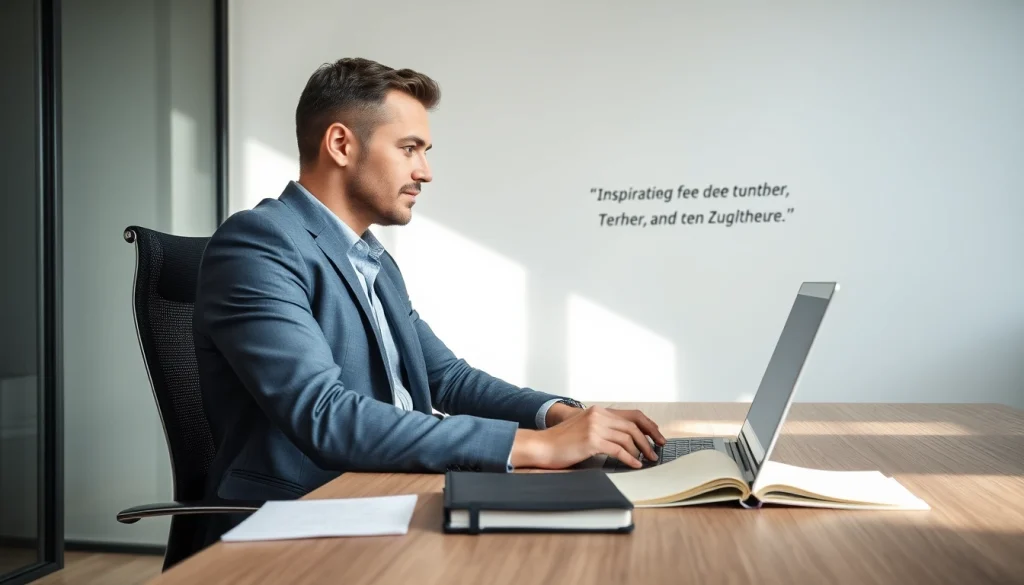 Headhunter Wolfsburg arbeitet konzentriert am Laptop in modernem Büro.