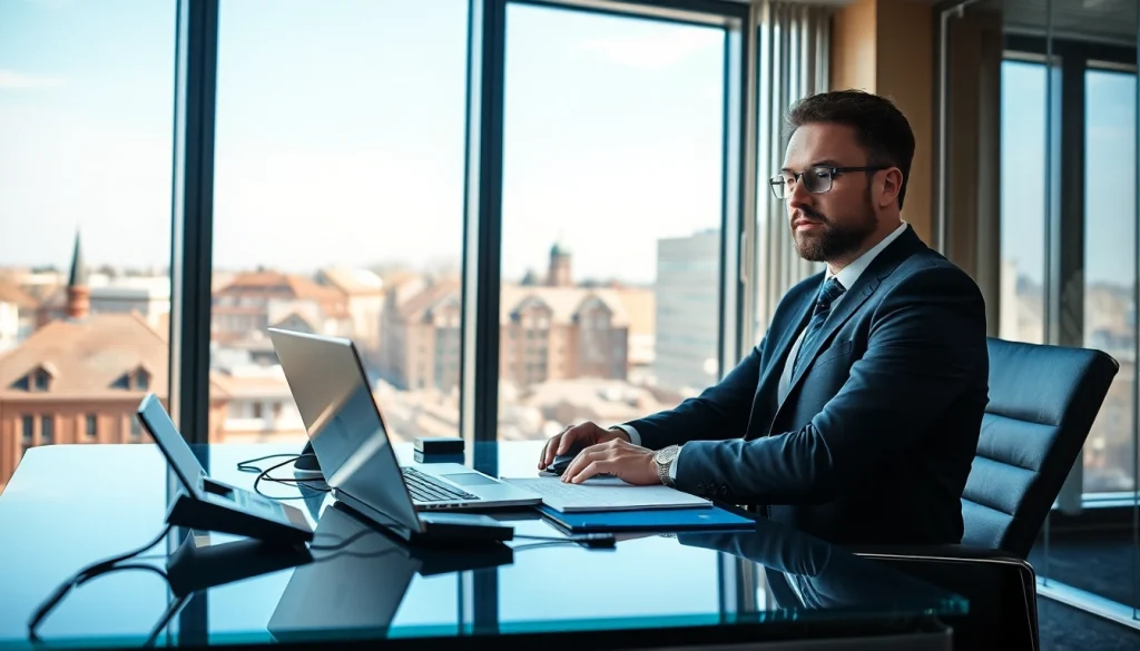 Professioneller Headhunter Rostock bei der Arbeit in einem modernen Büro.