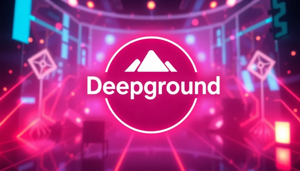 Die visuelle Darstellung des Deepground-Logos in einer digitalen Umgebung, die modern und ansprechend ist.