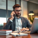Professioneller Headhunter Erfurt, dervermittlung von Führungskräften in einem modernen Büro.