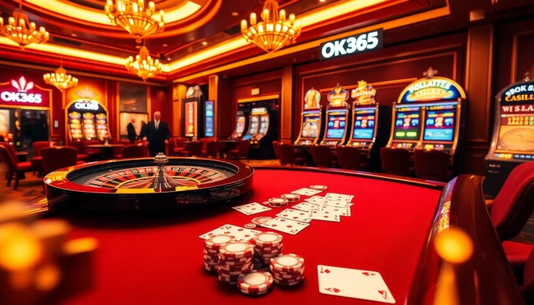 Experience thrilling online games with OK365 featuring vibrant casino tables and advanced slot machines.