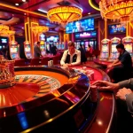 Exciting SV388 casino scene featuring roulette, poker chips, and slot machines.
