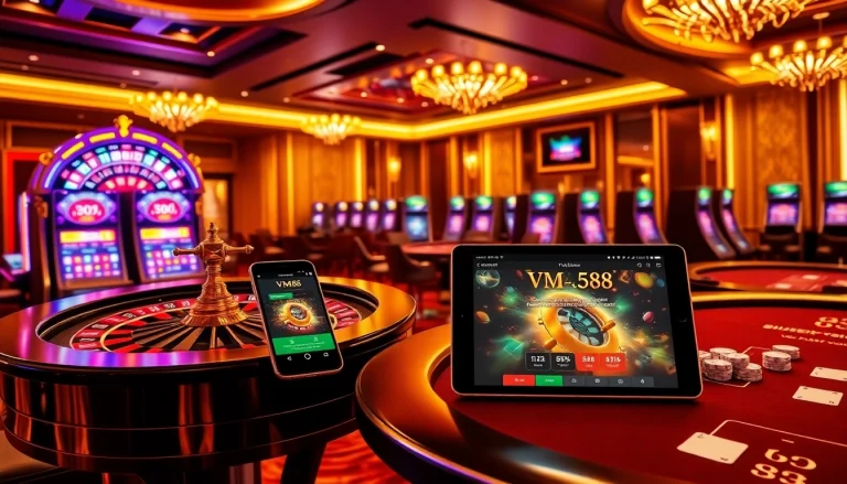 VM88 casino experience with dynamic betting and slot machines captivating players