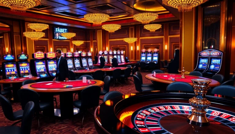 Experience the thrill of FABET with vibrant casino gaming tables and exciting betting options.