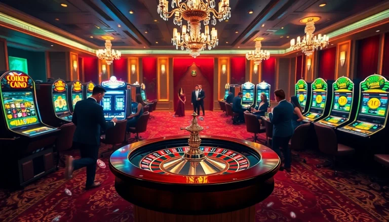Experience thrilling gameplay at https://topclub.website/ with luxury casino tables and vibrant slot machines.
