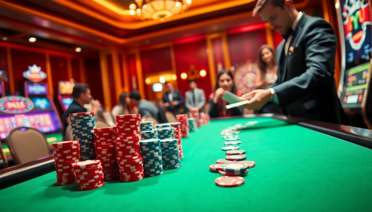 Engaged players at the casino table strategizing bets on tylekeo.asia.