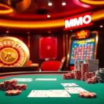 Experience thrilling MMOO poker and roulette action in a luxurious casino atmosphere.