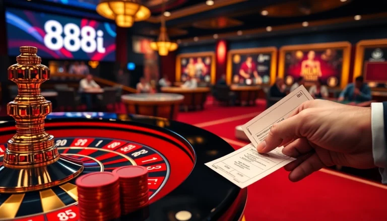 Experience the thrill of betting with 88i at a luxurious casino setting.