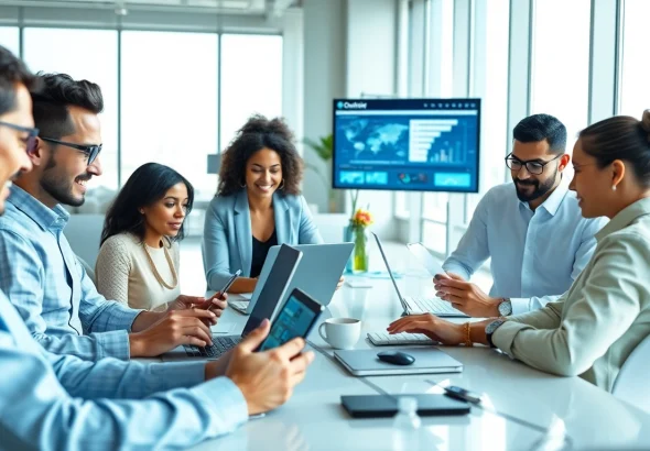 QuickQ 为专业人士提供无缝连接和强大的在线安全，在明亮、现代的工作环境中。