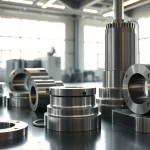 Präzise gefertigte CNC Frästeile in einer modernen Werkstatt mit verarbeiteten Metalloberflächen.