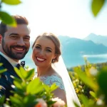Hochzeitsfotograf Schliersee hält die Freude eines Paares vor der malerischen Kulisse fest.