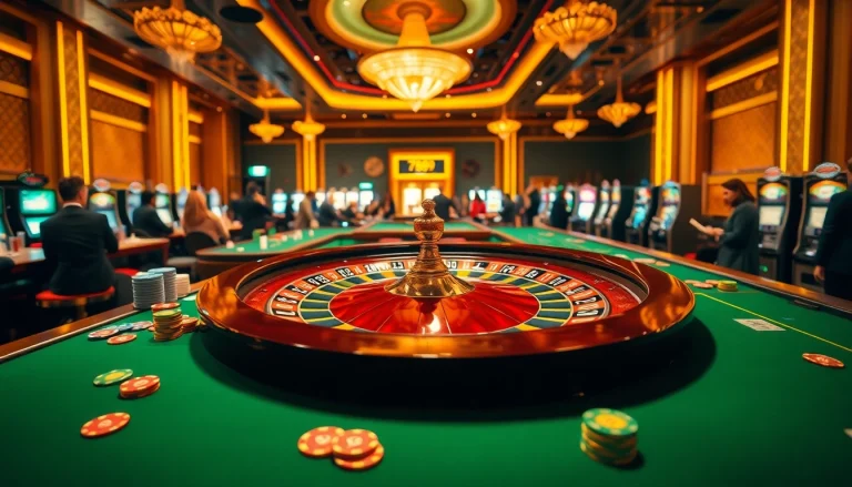 Experience excitement at 789f's casino tables with vibrant chips and engaging players.