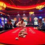 Engage in exciting gaming at a luxurious casino table scene with NO HU elements.