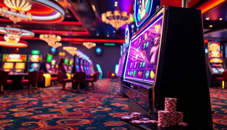 ทดลองเล่นสล็อต ในบรรยากาศคาสิโนที่มีชีวิตชีวาและเครื่องสล็อตสวยงาม