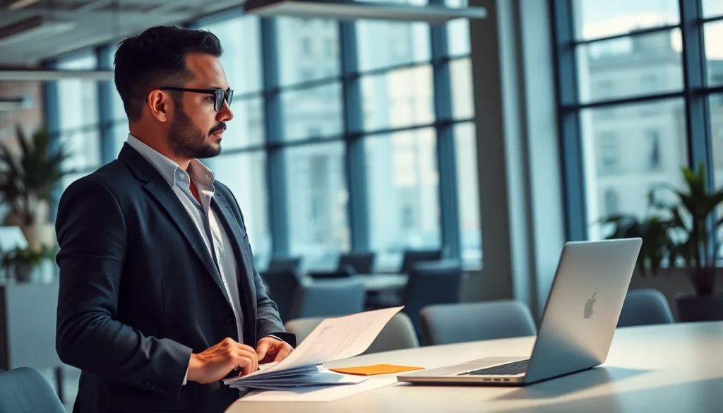 Headhunter Ingenieure in einem modernen Büro, fokussiert auf die Interaktion mit einem Kunden.