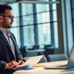 Headhunter Ingenieure in einem modernen Büro, fokussiert auf die Interaktion mit einem Kunden.