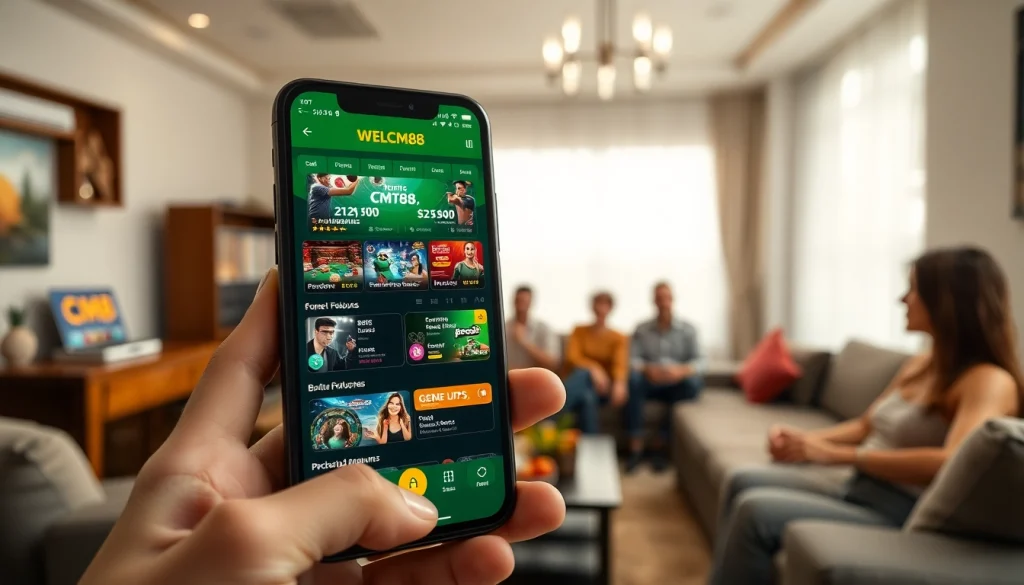 CM88 betting platform display, showcasing sports odds and casino games in an inviting atmosphere.